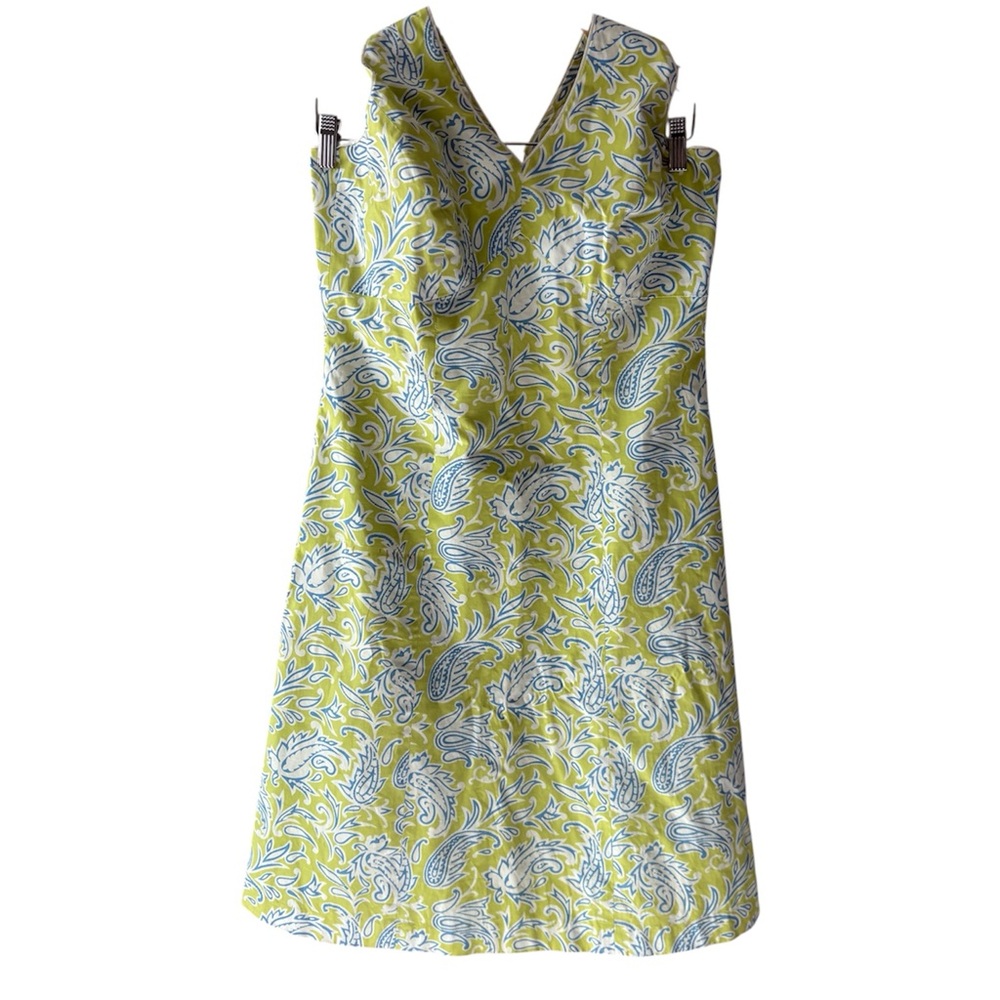 J. McLaughlin Paisley Floral Halter Dress in Blue, Green & White Womens size 8 - Picture 7 of 9